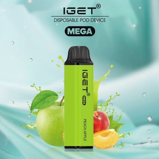 IGET Mega 3000 Puffs Disposable Vape - Peach Apple: A Flavorful Leap into Simplicity and Satisfaction
