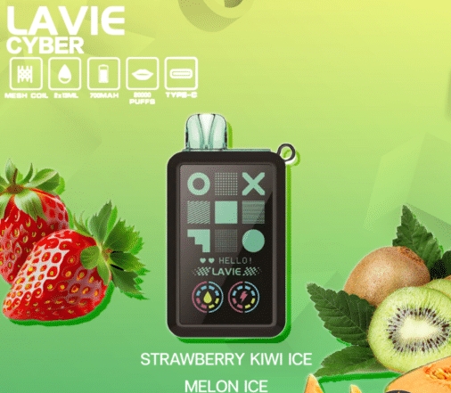 LAVIE Cyber 20000 Puffs Vape - Strawberry Kiwi Ice/Melon Ice: A Refreshing Dual-Flavor Innovation for Australian Vapers