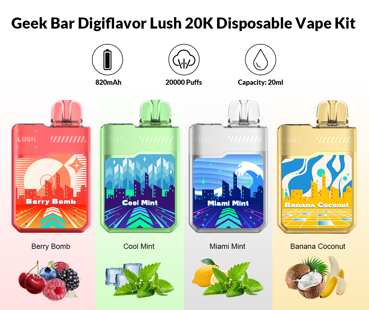 Geek Bar Digiflavor Lush - Banana Coconut | Disposable Vape: The Exotic Breeze That’s Redefining Vaping in Australia