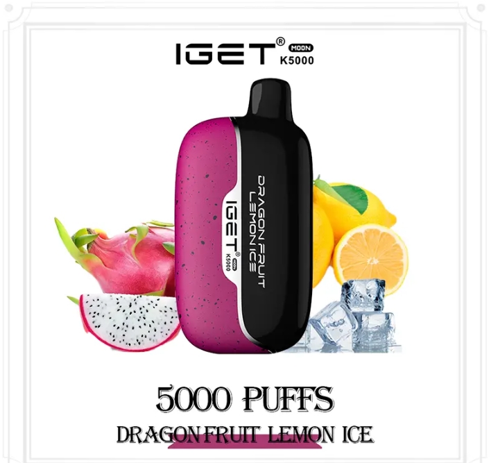 Exploring the Exotic Chill: IGET Moon 5000 Puffs Vape – Dragon Fruit Lemon Ice