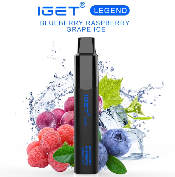 Nicotine Free IGET Bar Legend 4000 Puffs Vape - Blackberry Raspberry Grape Ice: A Flavorful Leap Into the Future of Vaping in Australia